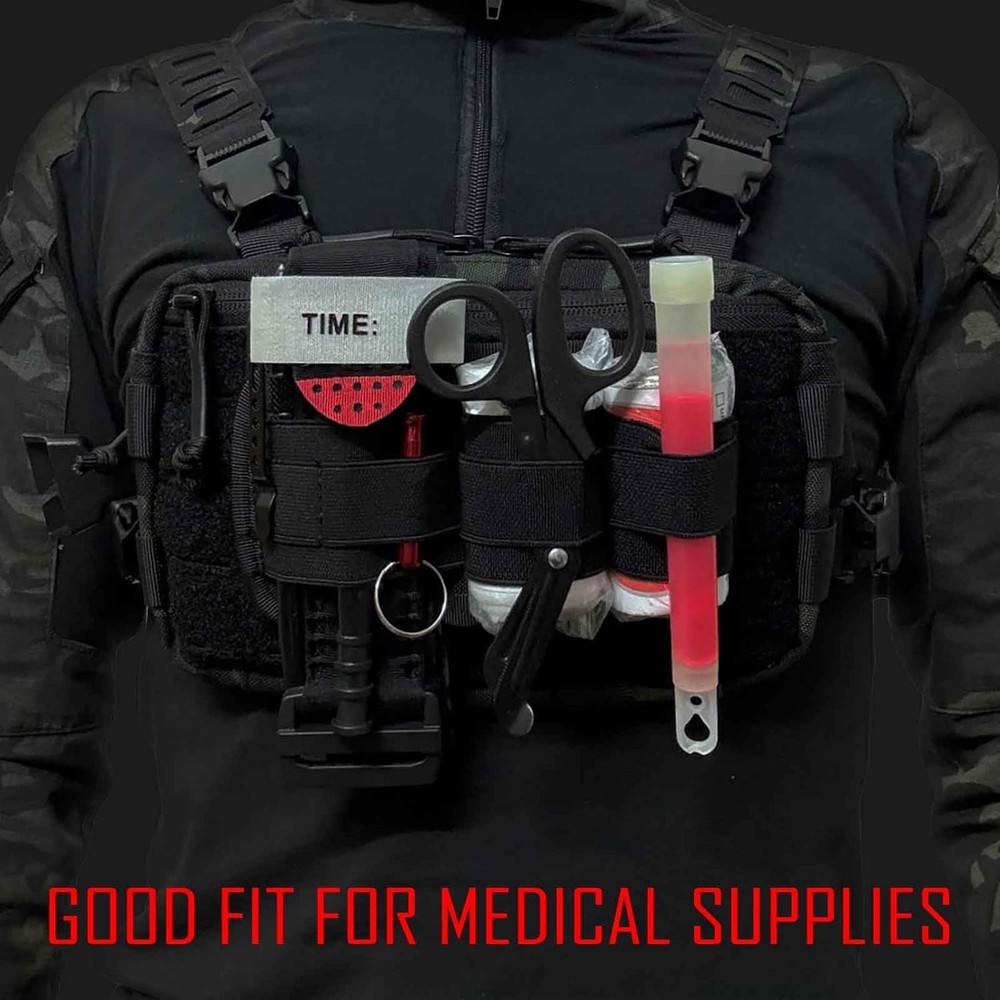 6 Piece Tactical Bag Insert Pack, Modular Elastic Loop Panel Organizers Pouch In