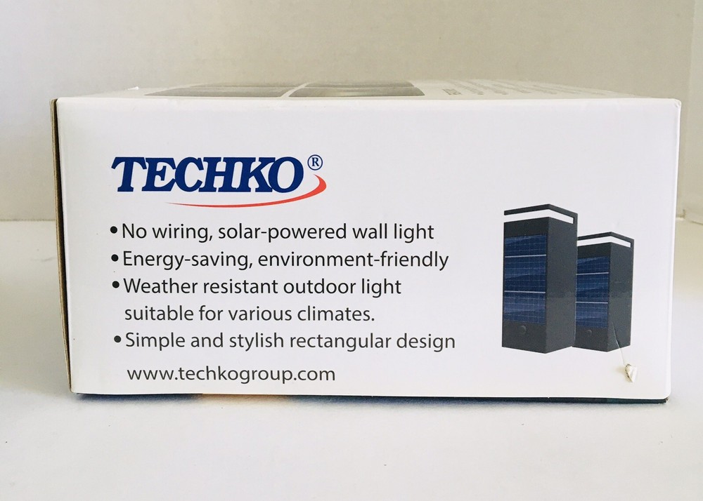 Techko Solar Wall Lights SSL305 Dual Direction & 304 Single Direction Black