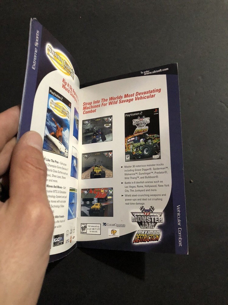 Ps2 Product Catalog Manual Insert 2001 Ubisoft