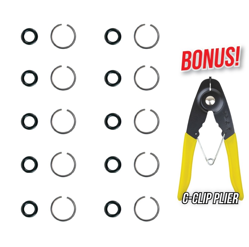 3/8" Impact Socket Retaining Ring with O-Ring (10 Sets) with BONUS Install Tool
