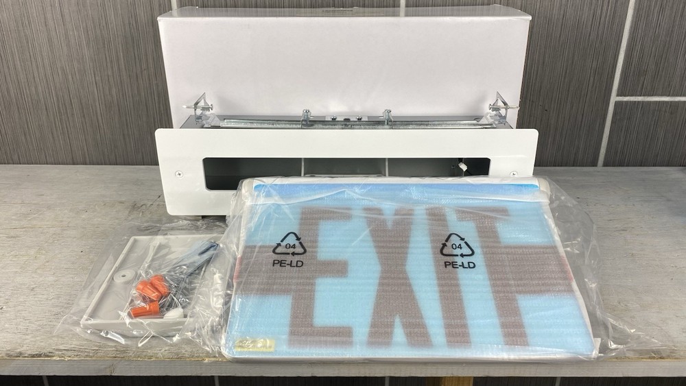 *New*CONTECH Single-face Adjustable Recessed (REXASFREM-P) Edge-Lit EXIT Sign