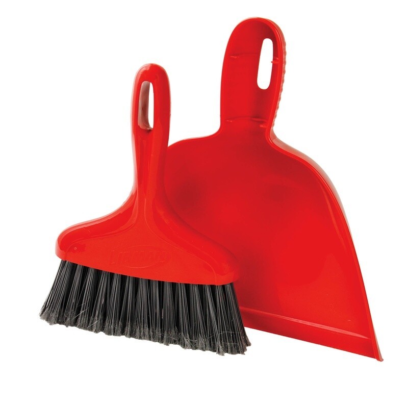 Durable Whisk Broom & Dustpan Heavy Duty Quick Clean Ups Multi-Surface New