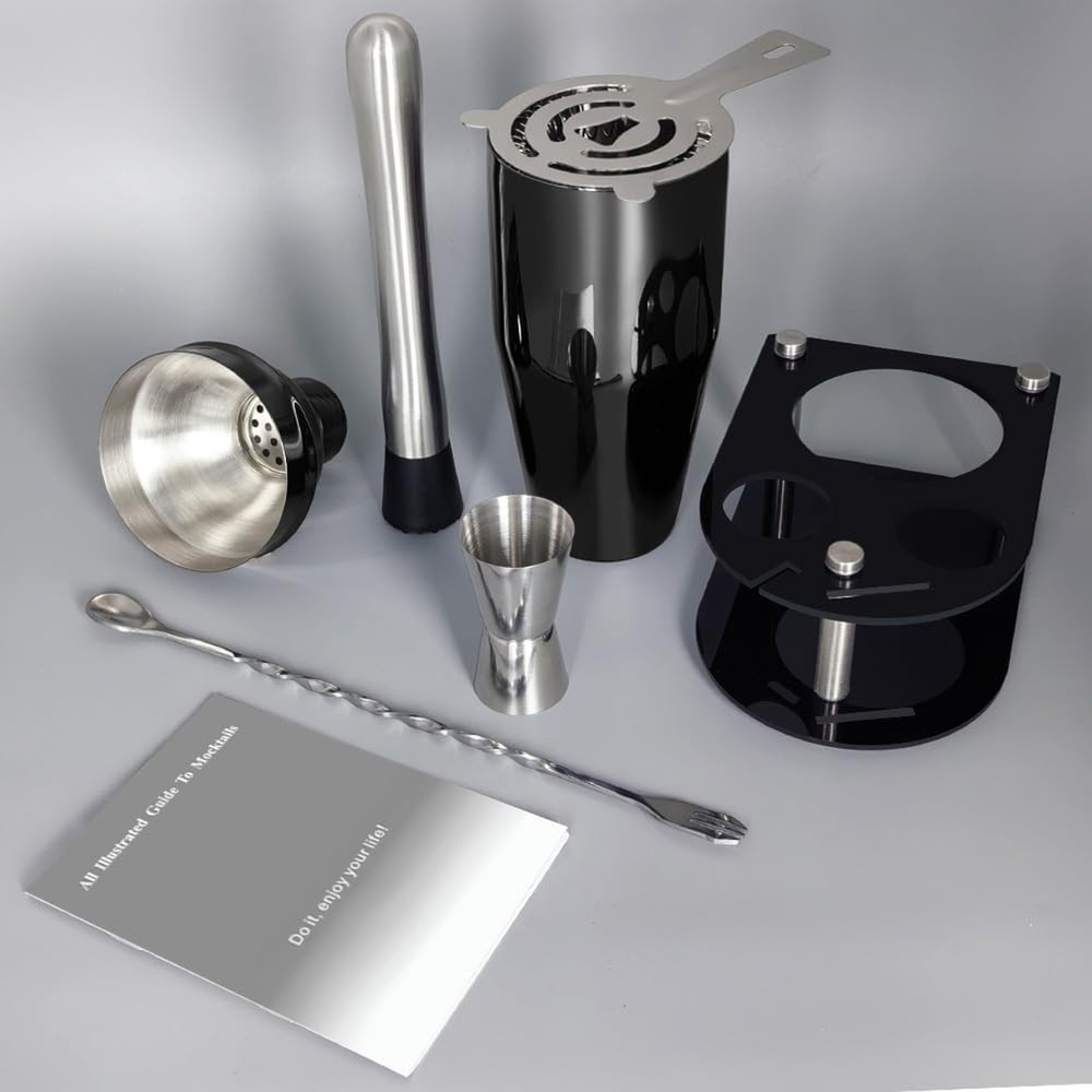 Cocktail Shaker Bartender Kit: 5 Piece Bar Tool Set, Cocktail Shake... Fast Ship