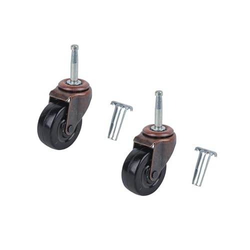 9345 Medium Duty Stem Caster, 2-Pack,Black 2-Inch