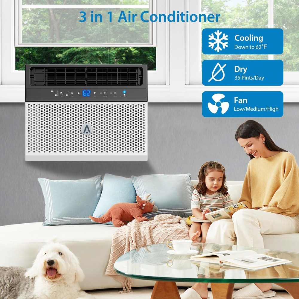 Window Air Conditioner 6000 BTU Saddle Window Air Conditioner Fixed Frequency