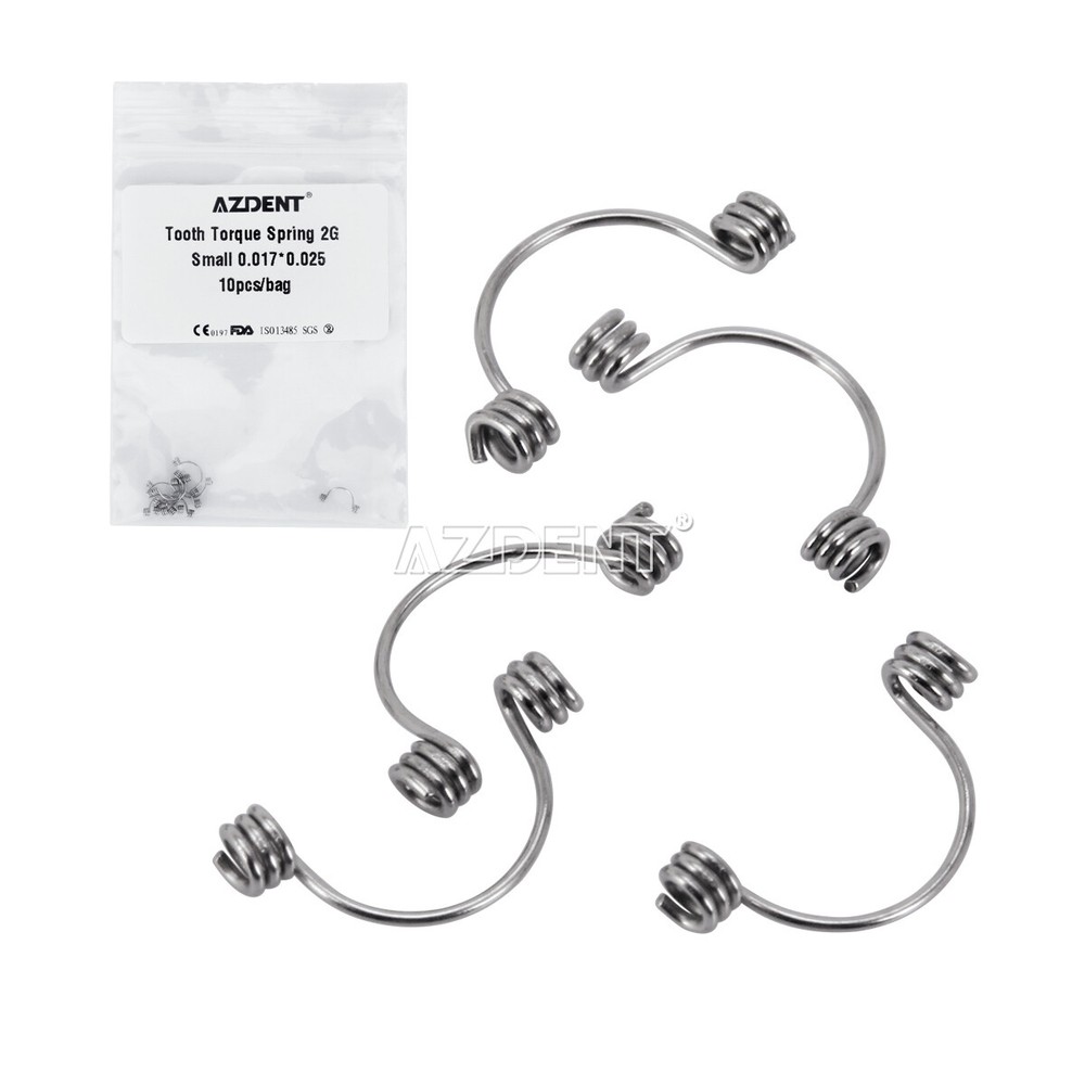 10pcs/Pack Dental Orthodontic Anterior Teeth Torque Rectangular Springs AZDENT