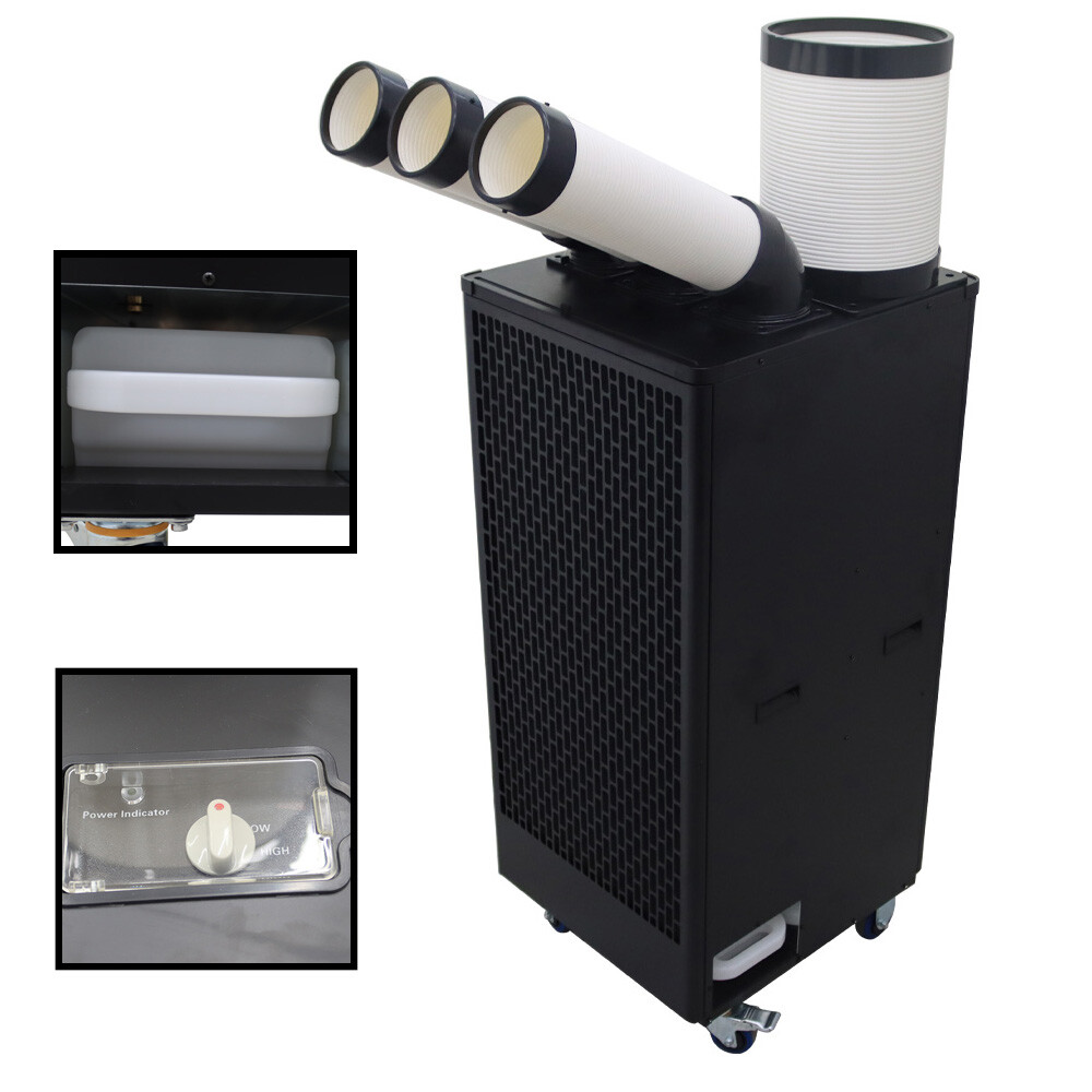 Industrial Spot Cooler Commercial Air Conditioner 22500 Btu/h Three Outlets 220V