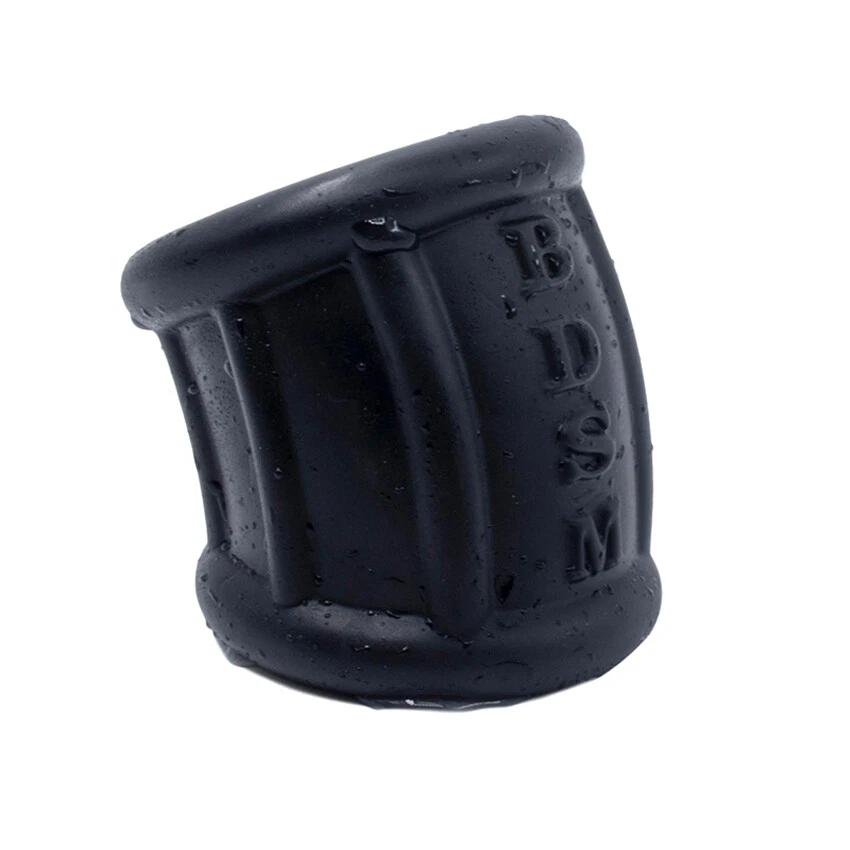 Men Scrotum Squeeze Ring Chastity Cage Ball Stretcher Enhancer Delay Ejaculation