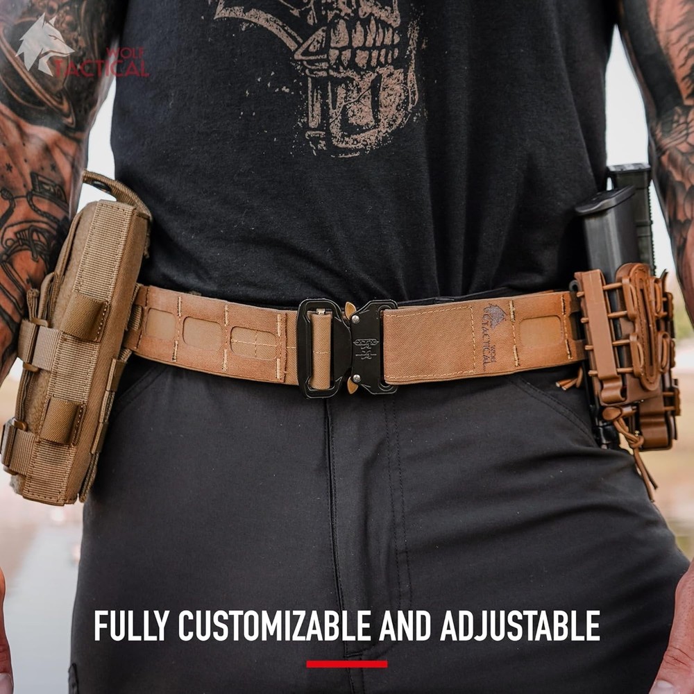Tactical Molle Battle Belt Lite 1.75” Quick-Release Combat Belt - Adjustable