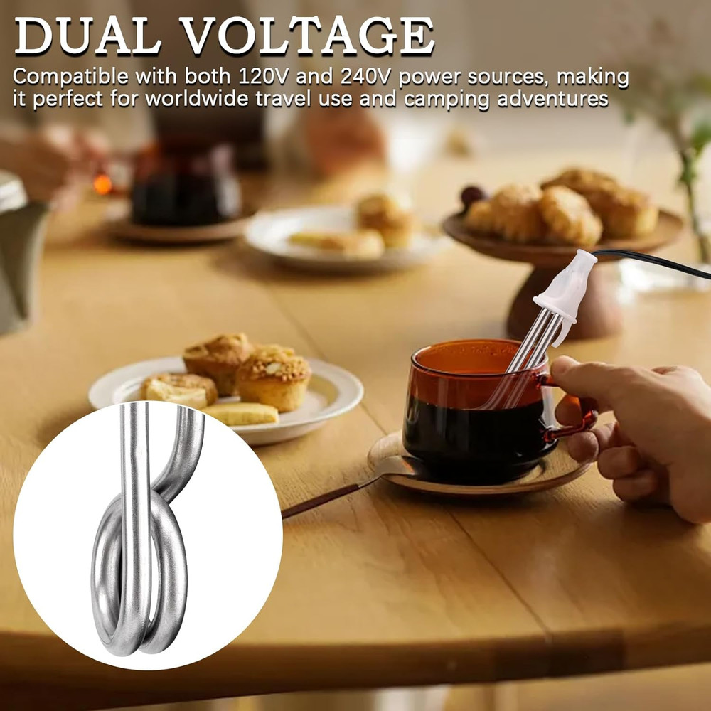 Travel Camping Accessories Tea Immersion Heater - Portable Immersion Water Heate