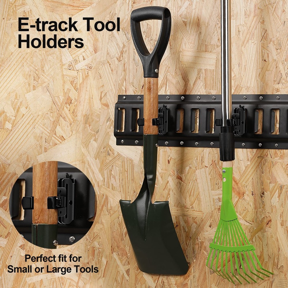 6 Pack E-Track Tool Holders |E Track Accessories for Enclosed Trailer Black