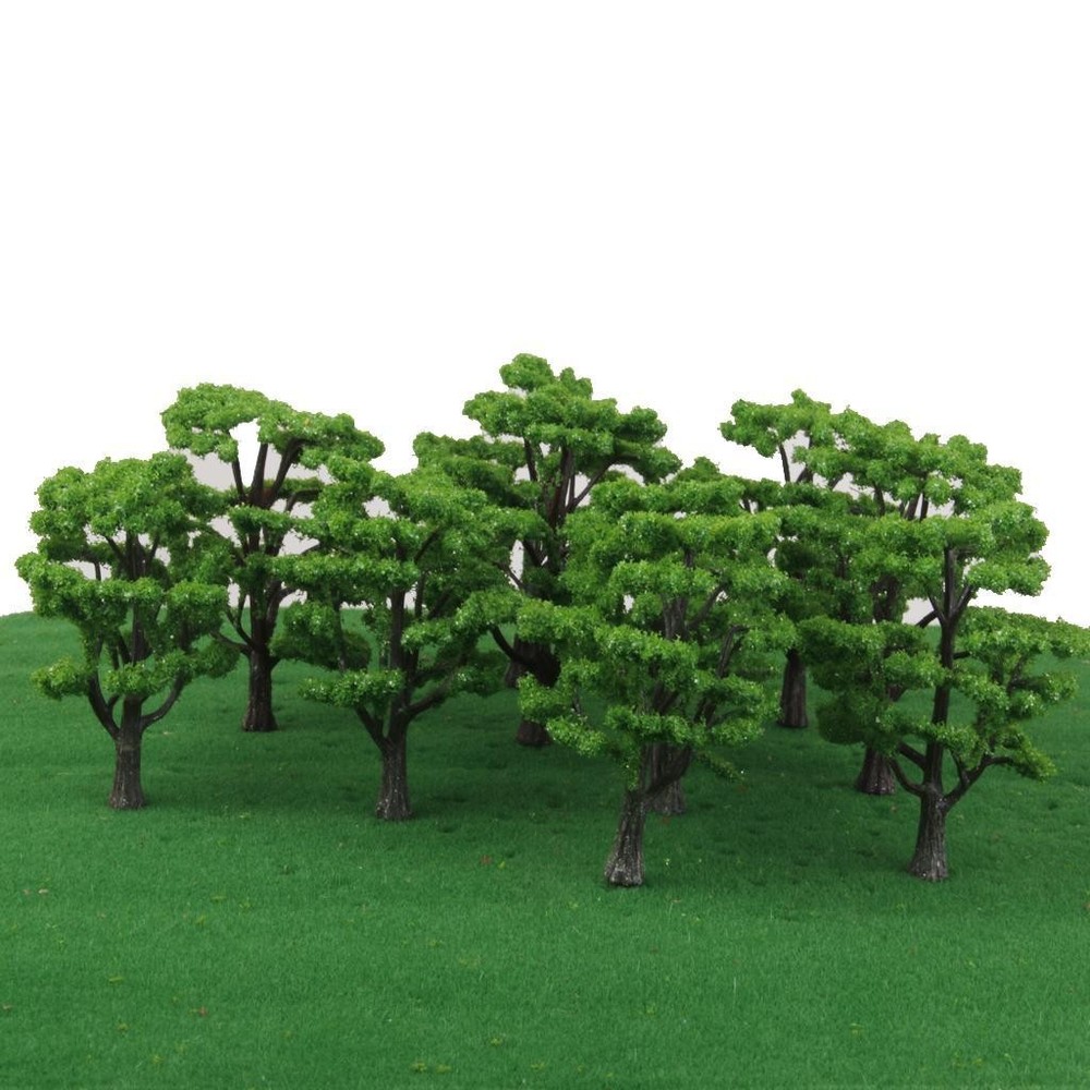 10pcs Green Model Trees 1:100 & 1:150