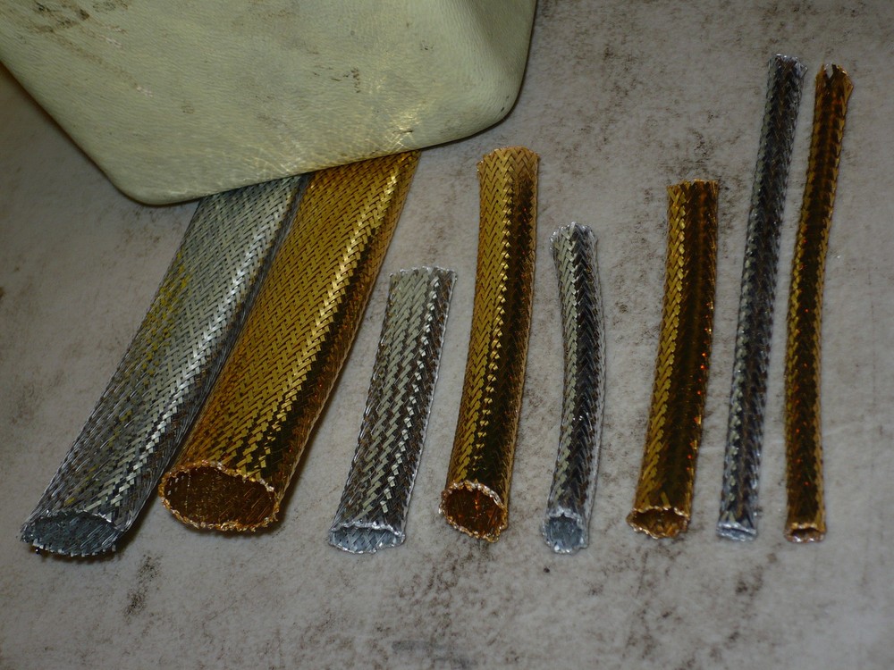 1/4" GOLD X/C BRAIDED SLEEVING TECHFLEX 10ft