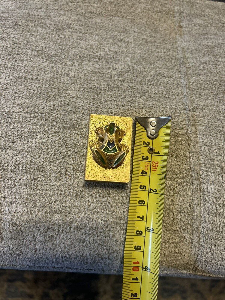 Antique Vintage Frog Enamel Three-dimensional Matchbox