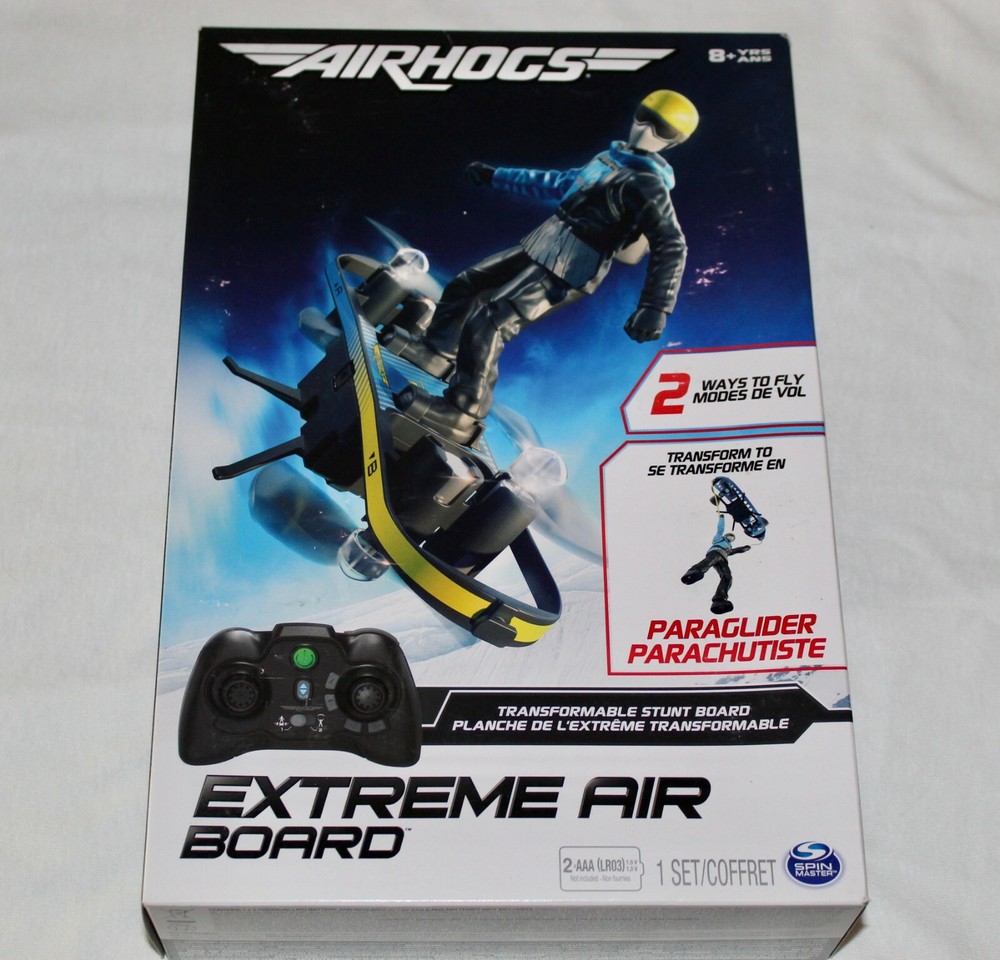 AIRHOGS Extreme Air Transformable Stunt Board 8+ Spin Master Drone ParaGlider T2