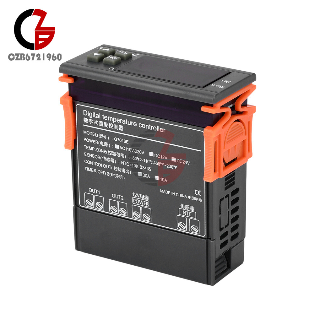 G7016E Digital Intelligent Temperature Controller NTC Waterproof Probe 12V/24V