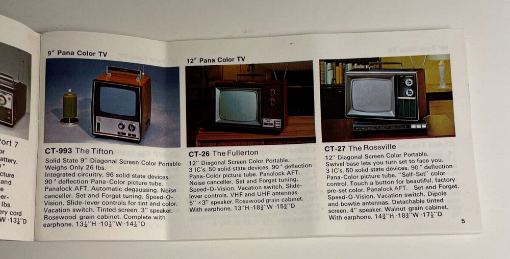 VINTAGE PANASONIC CATALOG BOOKLET MINI COMPLETE LINE 75 Pages