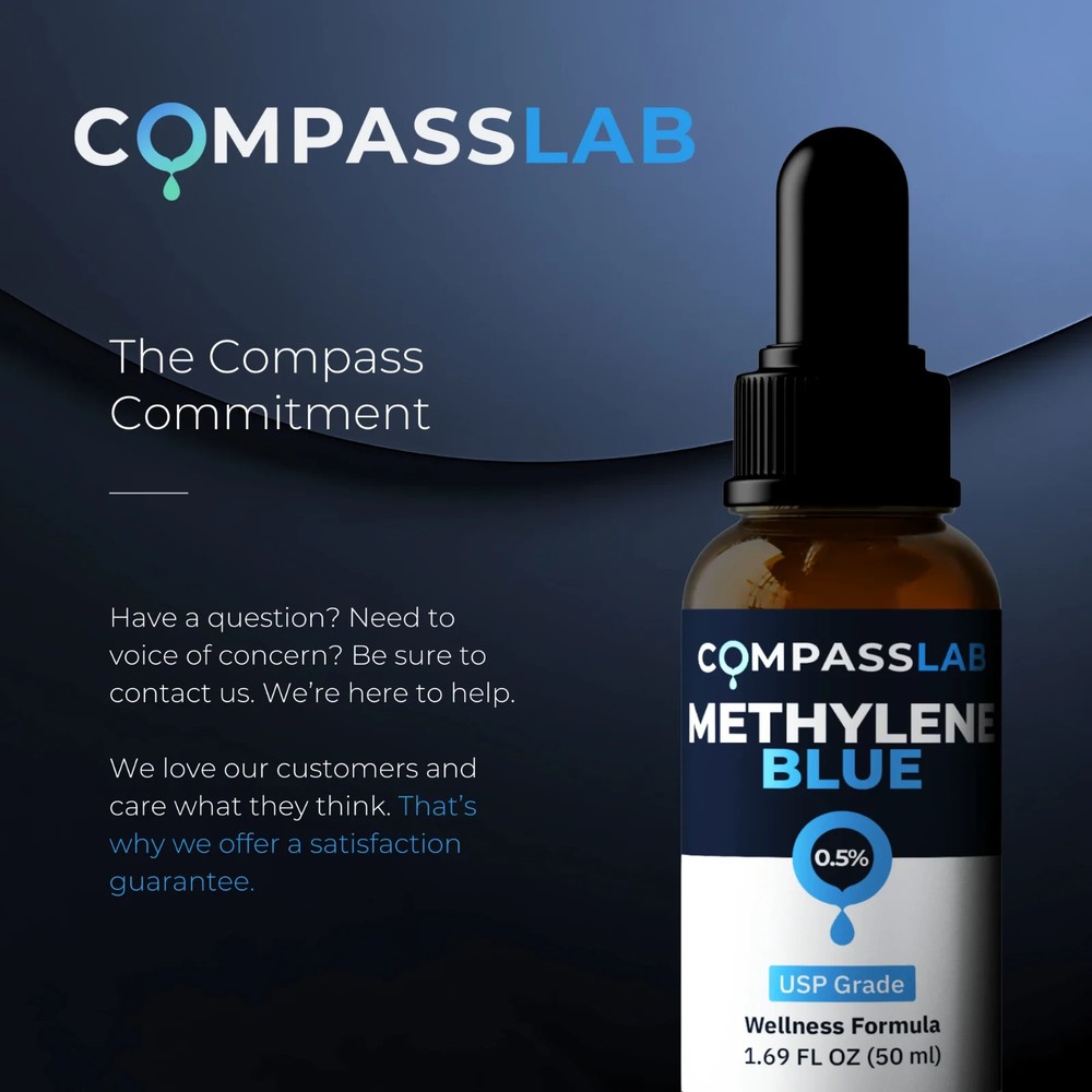 MB 0.5% Solution, 50 mL – Glass Bottle – Compass Laboratory