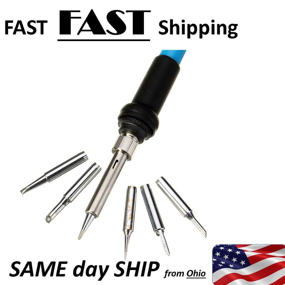 Soldering Iron with 5 tips - SUPER fast shiping