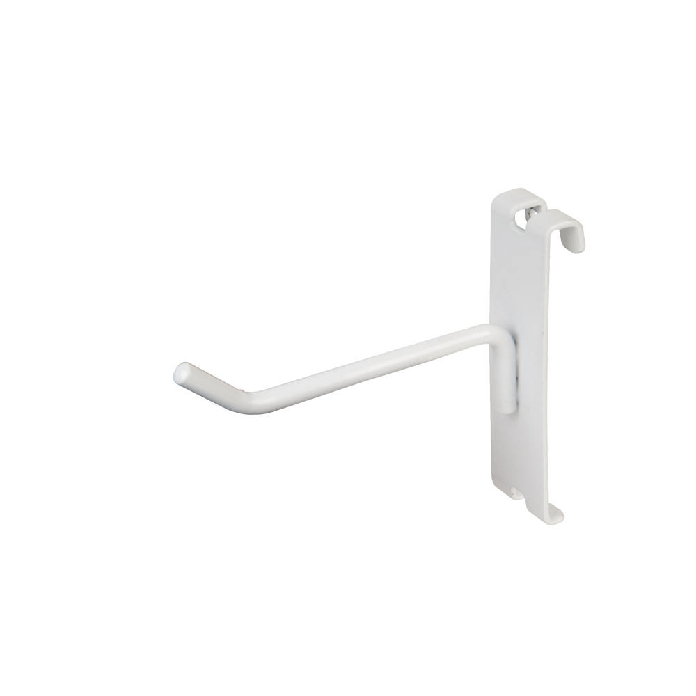 4" Gridwall Hooks - 18 White Hooks For Gridwall or Mini Grid Cube Displays