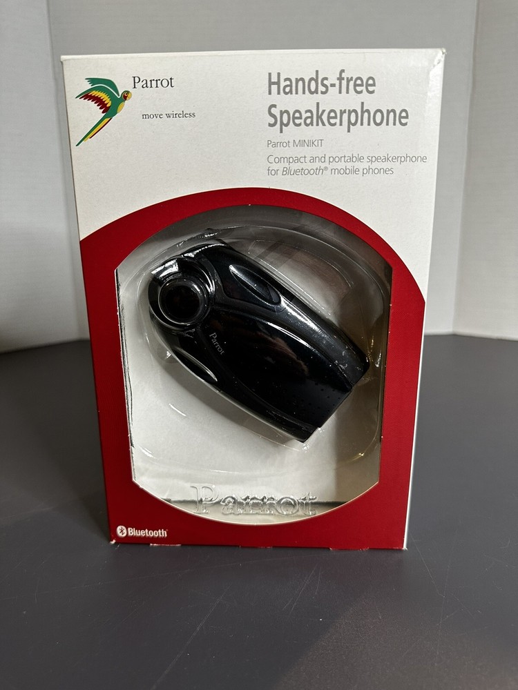 Parrot Hands Free Speakerphone Bluetooth Car Accessory Black Compact Mini kit