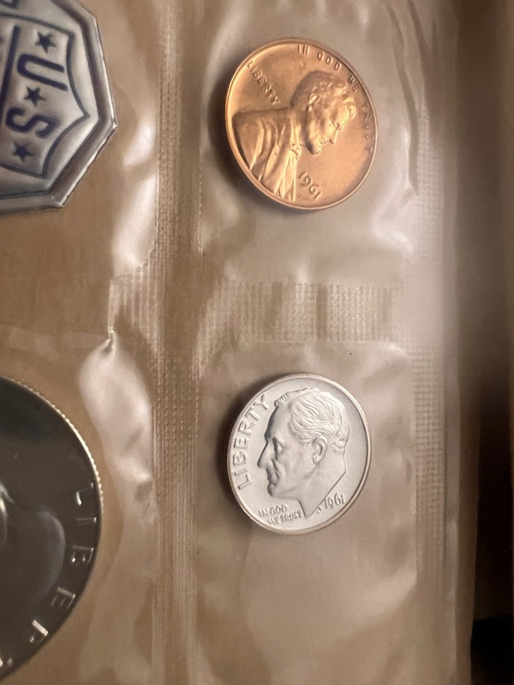 1961 US Mint Proof Set 5 Coin Set