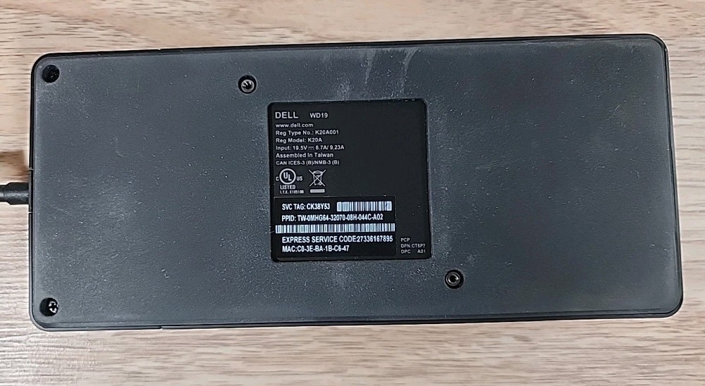 Dell WD19 Laptop Docking Station