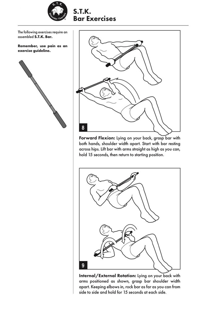 Shoulder Exercise Bar - 3-piece Collapsible System