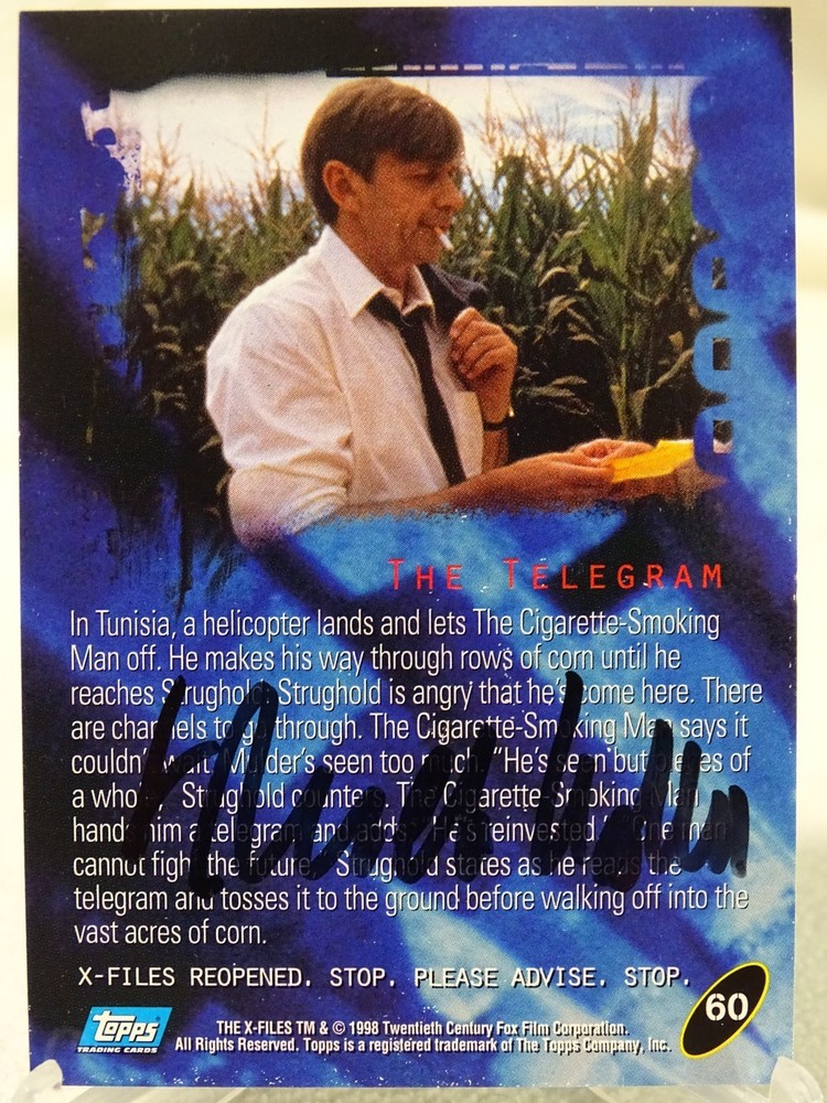 Armin Mueller Stahl autograph Xfiles card