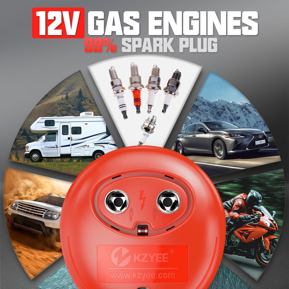 Spark Plug Tester 12V Gasoline Car Ignition System Analyzer Diagnostic Test Tool