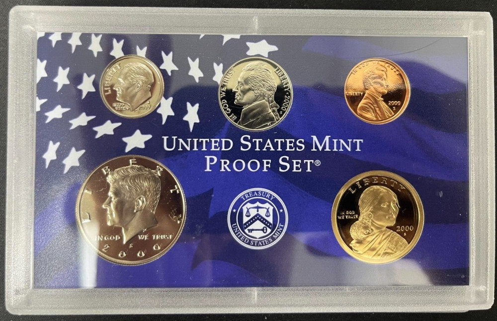 2000 Clad Proof Set U.S. Mint Original Government Packaging with COA