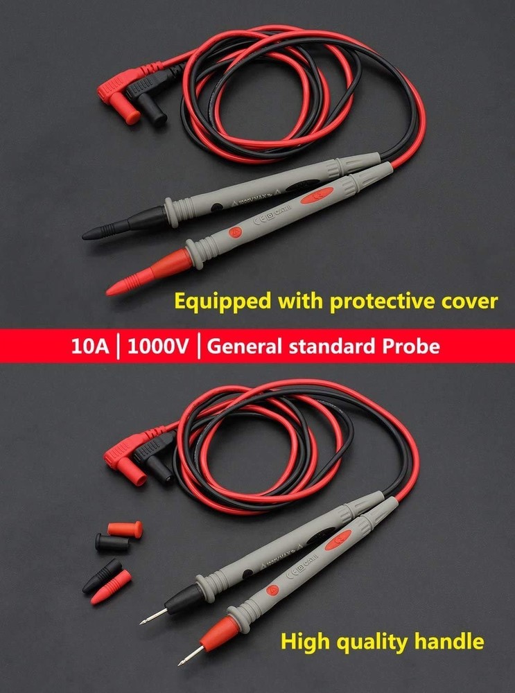 Safe and Reliable Multimeter Leads with Super Sharp Tips for Electronics Work