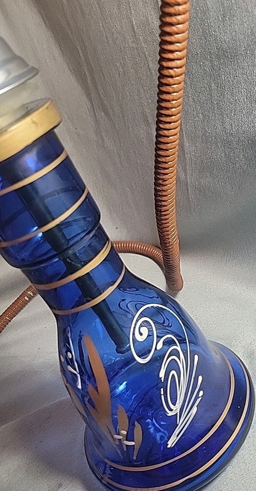 30" Tall Glass Hand Painted Hookah