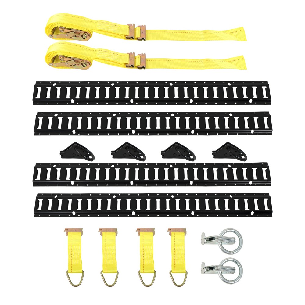 4 Feet Long E Track Rails Black Finish 16 Pack For Cargo Management System
