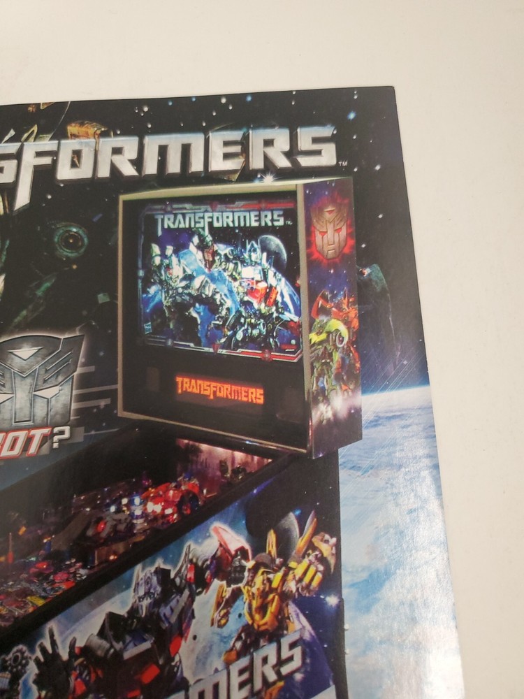 Transformers Flyer/Brochure Ad Stern Pinball Machine Art Artwork