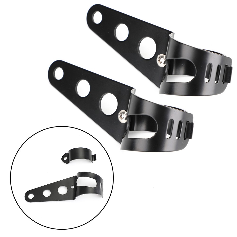 43-50mm Fork Black Headlight Bracket Universal Headlamp Mount Holder Motorcycle