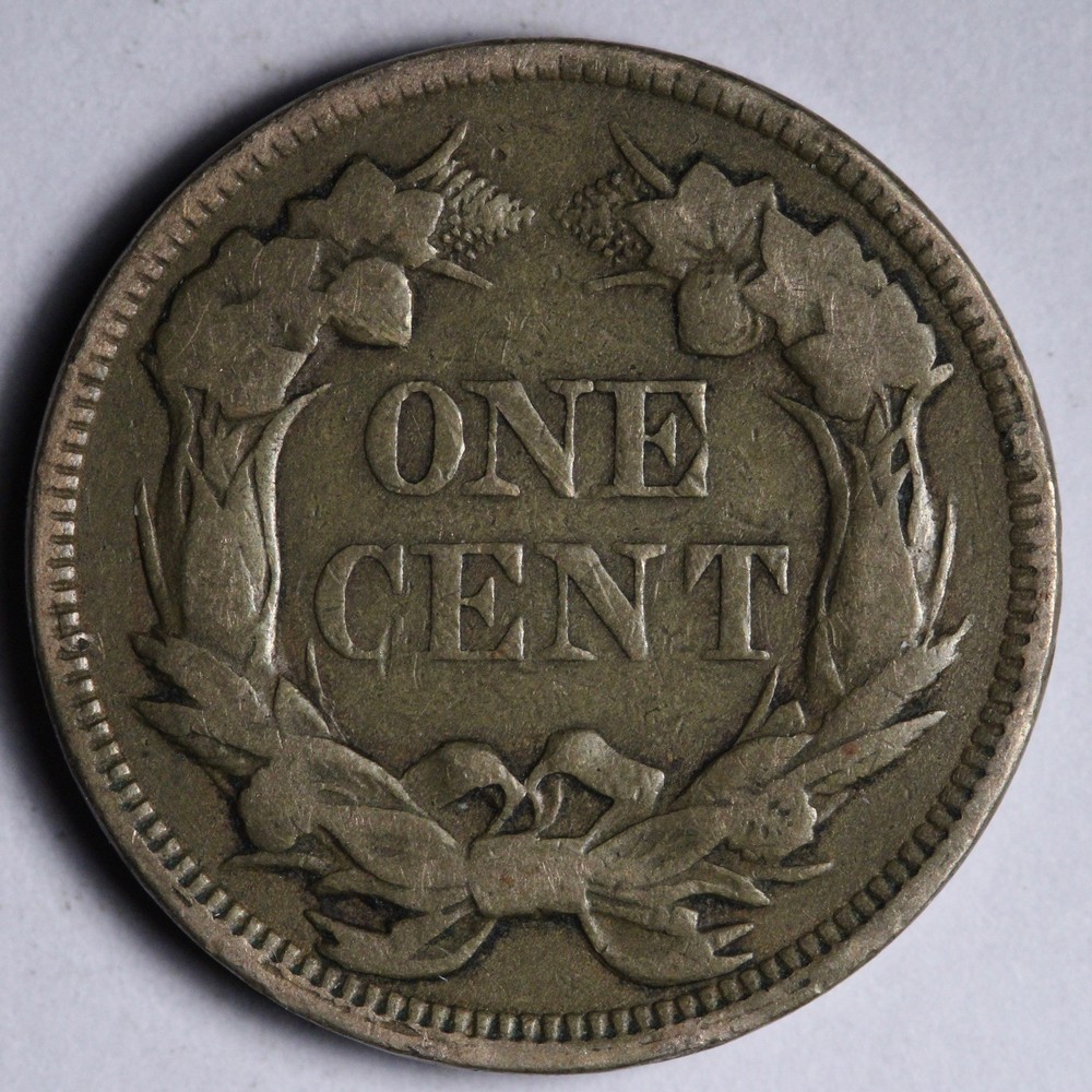 1858 LL Flying Eagle Cent Penny VF+ E105 ORHD