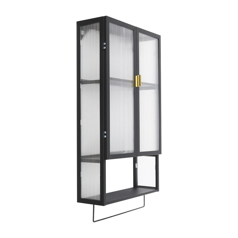 Bathroom Wall Mounted Cabinet Shelf Bath Kitchen With 2 Door Storage Organizer