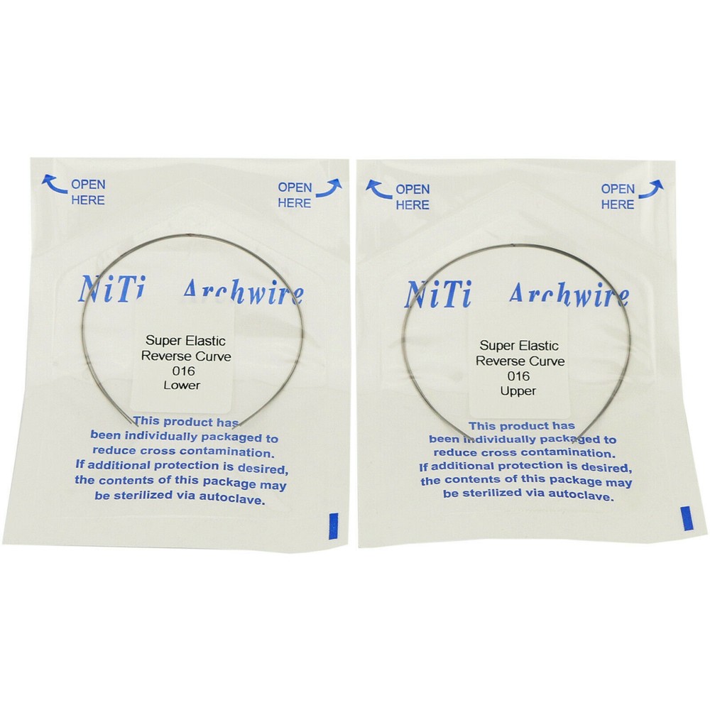 Dental Orthodontic Arch Wire Niti Super Elastic Reverse Curve Rectangular/Round
