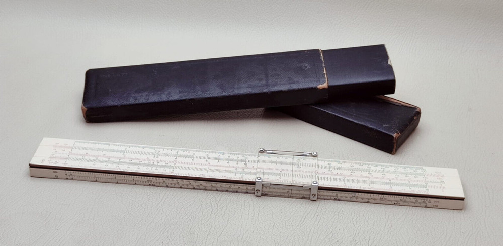 Logarithmic ruler Slide Wichmann ruler German Vintage Drawing device.