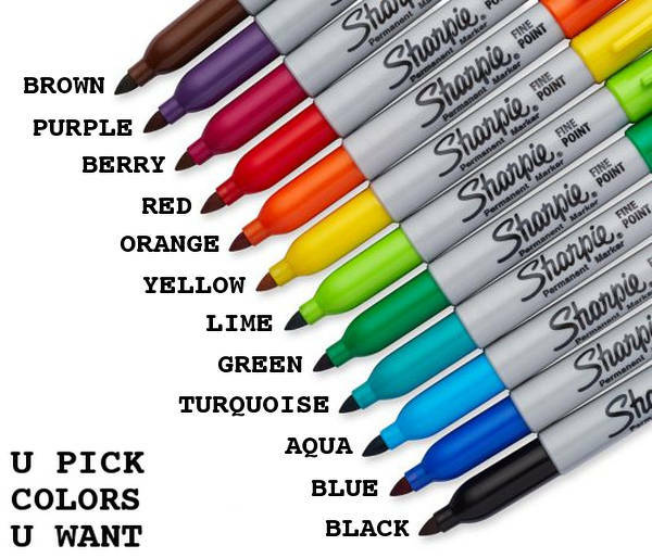 Sharpie 2-Pack Fine Point Permanent Markers, Pick From 50 Colors/Neon/Metal