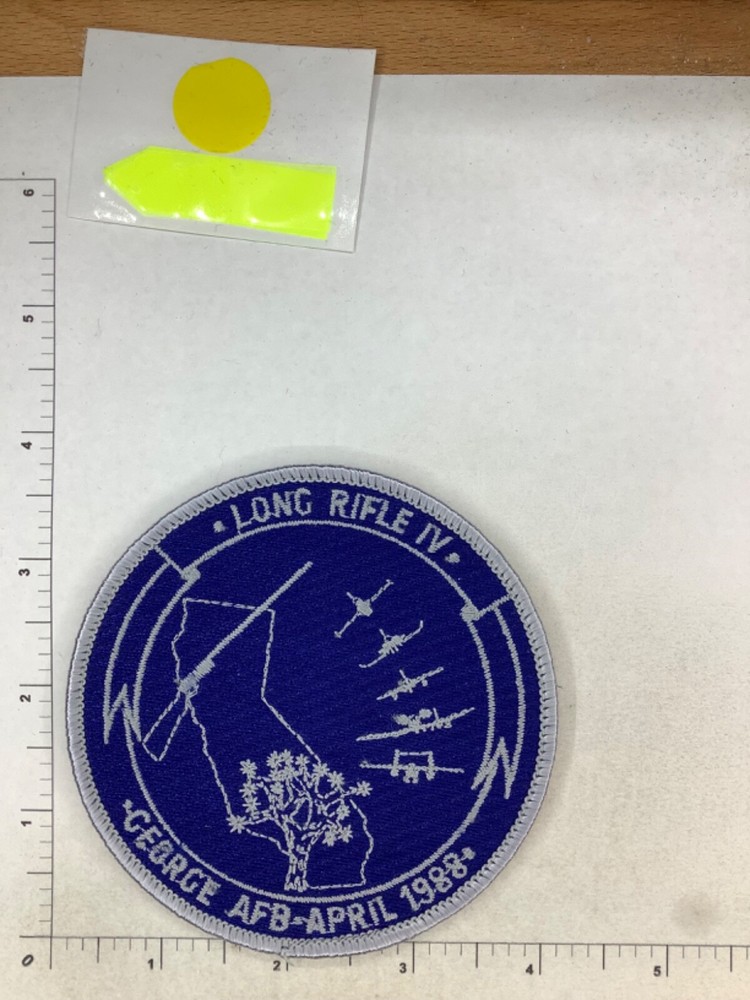 USAF  GEORGE AFB APRIL 1988 LONG RIFLE IV SQUADRON PATCH