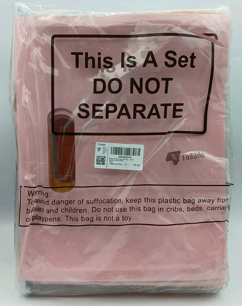 Tinlade 24 Pcs Multicolored Hanging File Folders