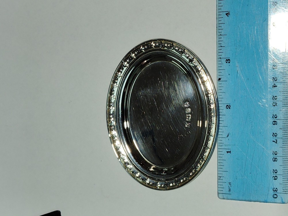 Solid Sterling Silver Small Trinket Tray Hallmarked Sheffield 1994