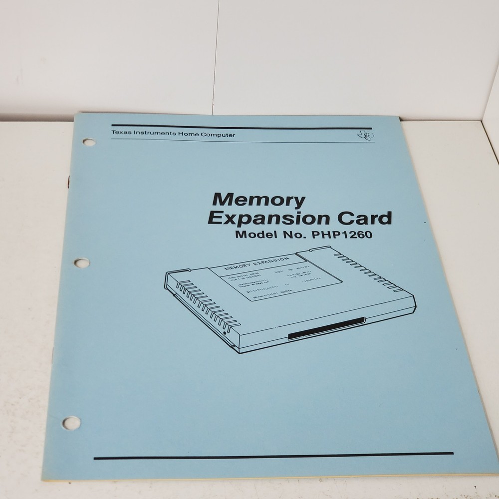 Texas Instruments TI Home Computer Memory Expansion Card PHP1260 User Manual