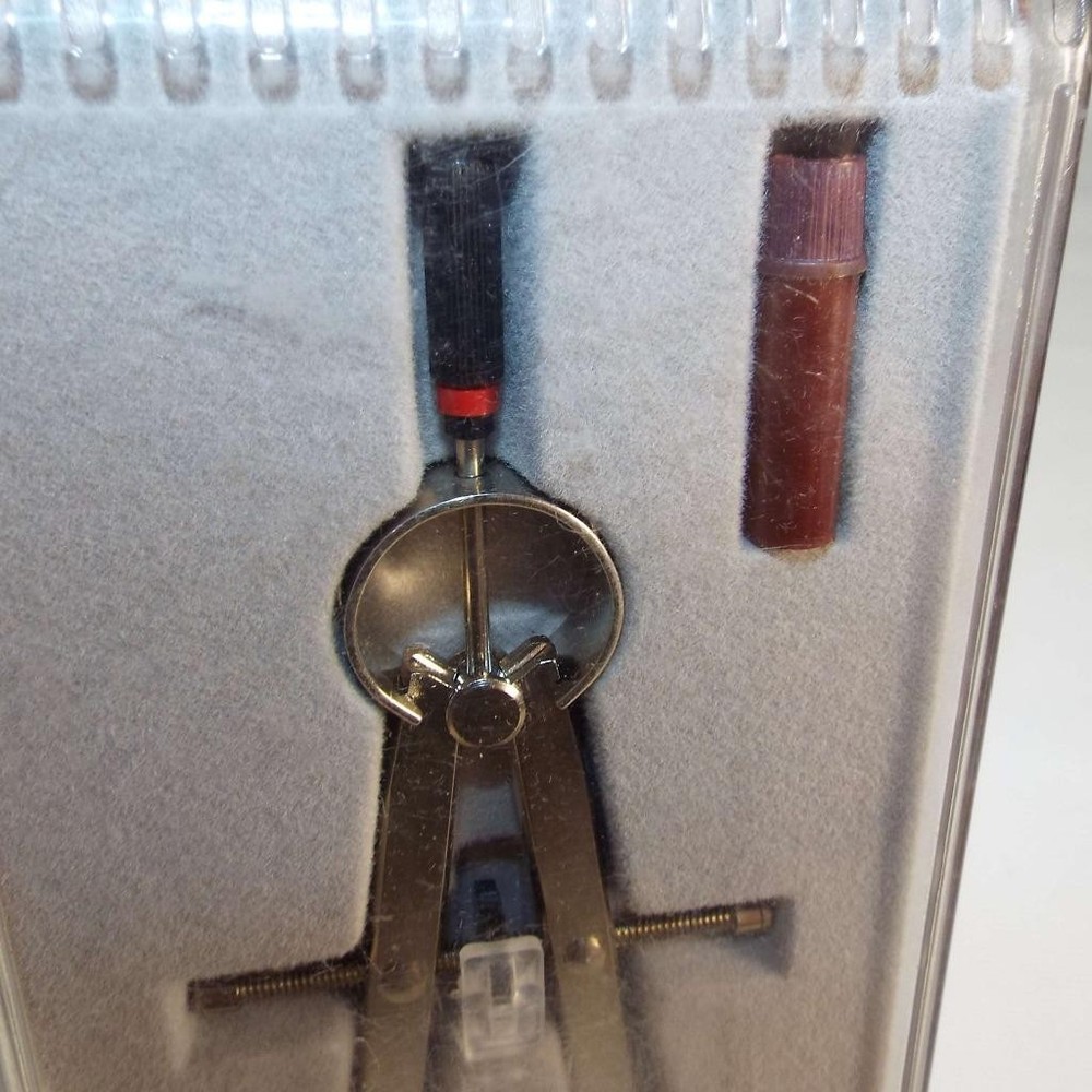 2 Vintage Rotring Drafting Technical Drawing Compass Protractor Tools GERMANY