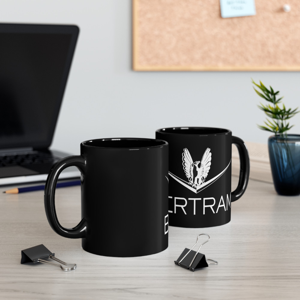 Bertram Boats 11oz Coffee Tea Black Mug
