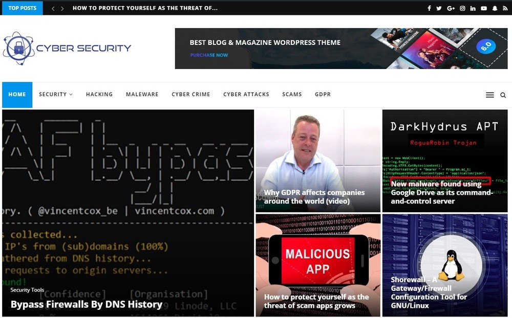 Hacking & Cyber Security News Wordpress Website - Profitable Autoblog