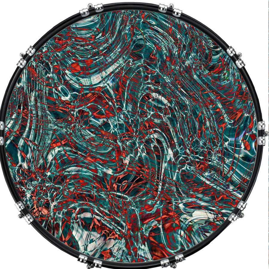 20" Custom Bass Kick Drum Front Head Graphical Graphic Pattern 5