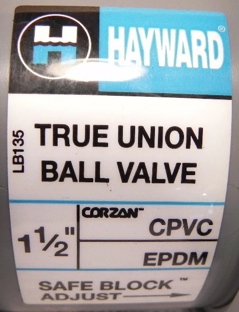 Hayward 1 1/2" Ball Valve CTB2150FE